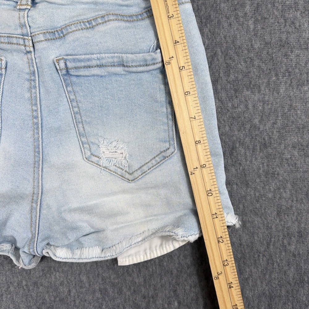 Wax Jean Shorts Women's Small Butt I Love You Mid Rise Stretchy Distressed - Picture 6 of 6